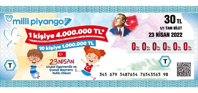 Milli Piyango 23 Nisan özel çekilişinde büyük ikramiye 4 milyon TL!